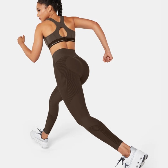 (Lot of 4) Full length Body Sculpt Leggings (Reversible Wear)  3 black 1 brown - Picture 6 of 11